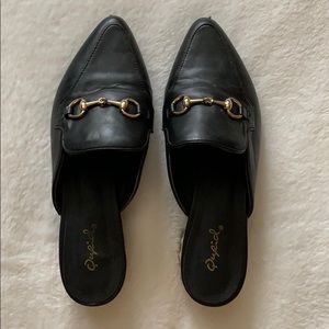 Black half flats